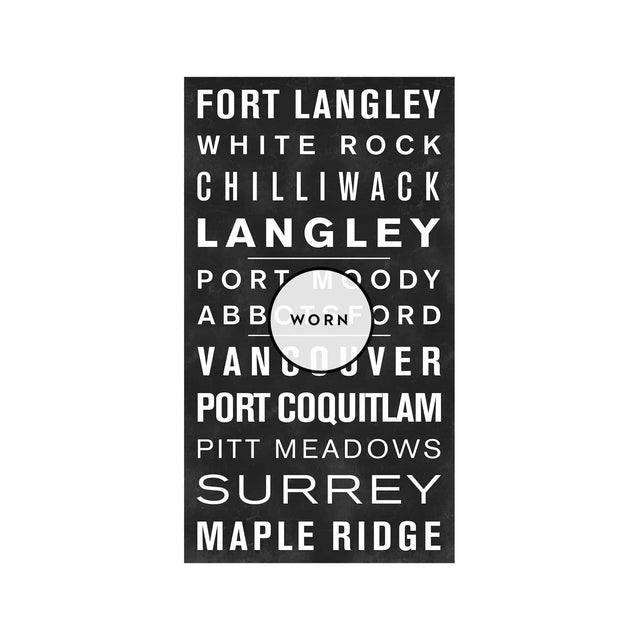 VANCOUVER CANADA Bus Scroll - FORT LANGLEY - Foundry