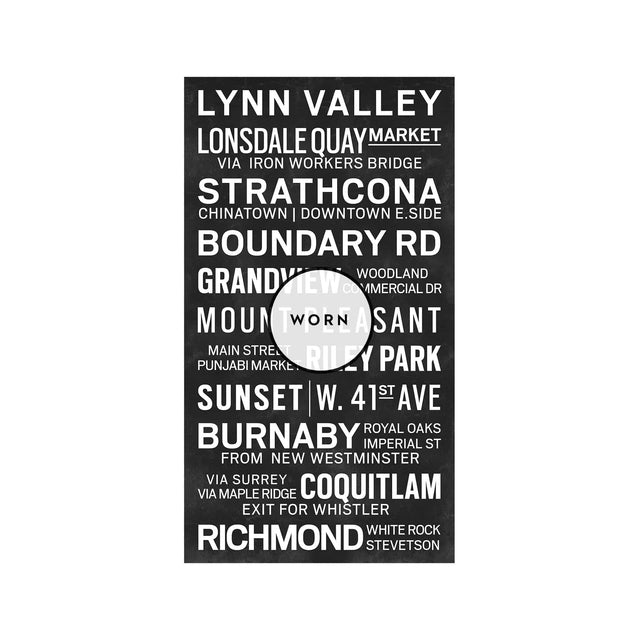 VANCOUVER CANADA Bus Scroll - LYNN VALLEY - Foundry