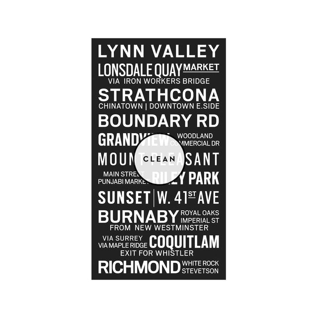 VANCOUVER CANADA Bus Scroll - LYNN VALLEY - Foundry