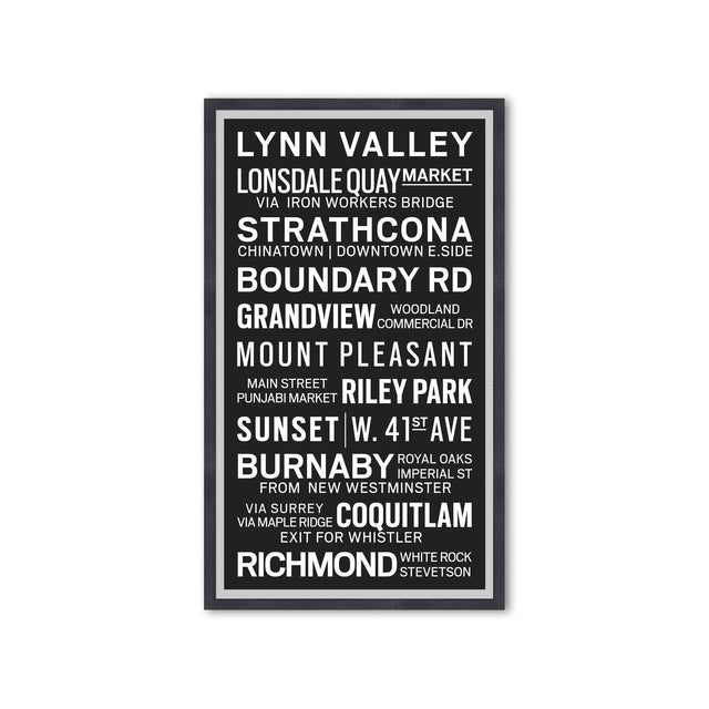 VANCOUVER CANADA Bus Scroll - LYNN VALLEY - Foundry