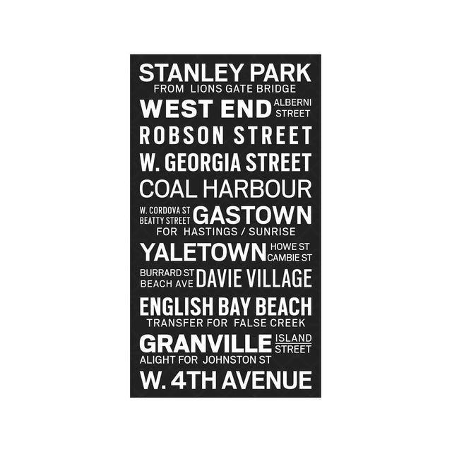 VANCOUVER CANADA Bus Scroll - STANLEY PARK - Foundry