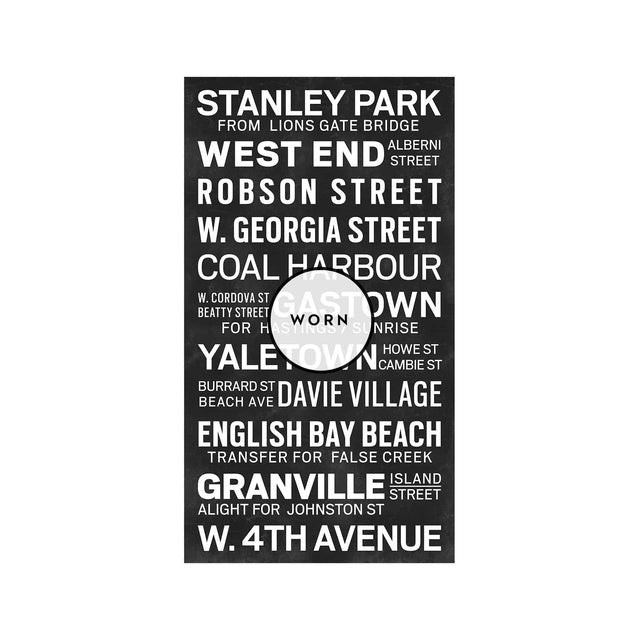 VANCOUVER CANADA Bus Scroll - STANLEY PARK - Foundry