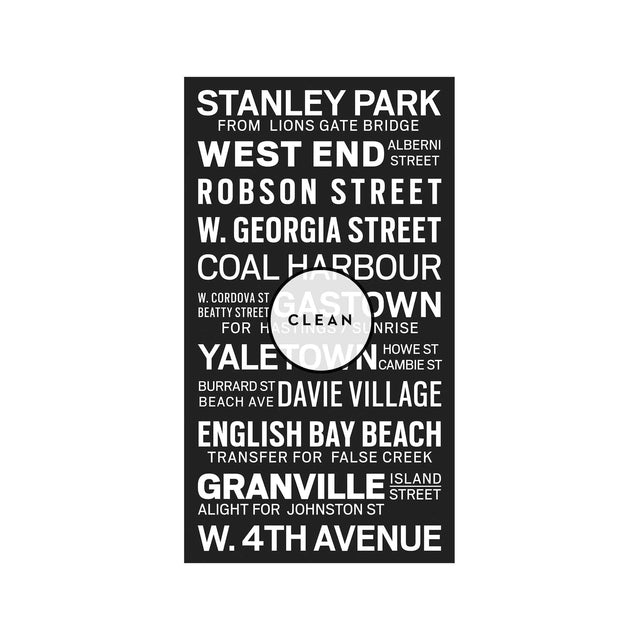 VANCOUVER CANADA Bus Scroll - STANLEY PARK - Foundry