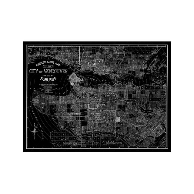 VANCOUVER Indexed Guide Map - SUBURBS - Foundry