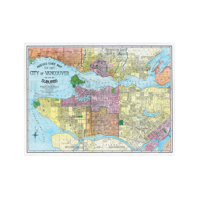 VANCOUVER Indexed Guide Map - SUBURBS - Foundry
