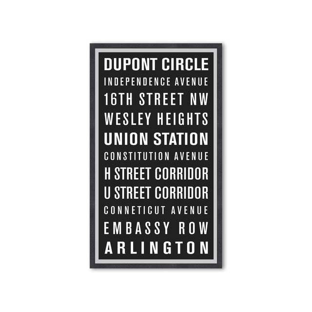 WASHINGTON DC Bus Scroll - DUPONT CIRCLE - Foundry