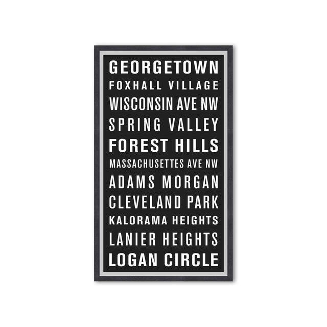 WASHINGTON DC Bus Scroll - GEORGETOWN - Foundry