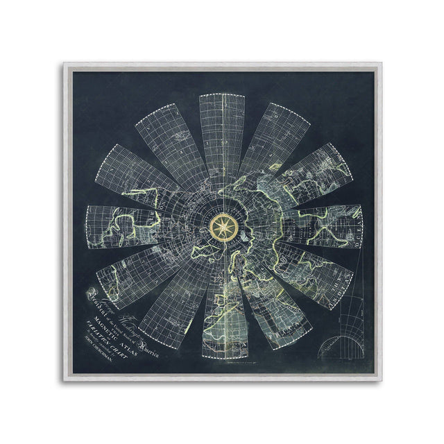 WORLD ATLAS MAGNETIC VARIATION Chart - Foundry