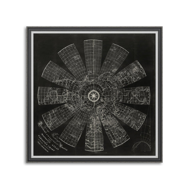 WORLD ATLAS MAGNETIC VARIATION Chart - Foundry