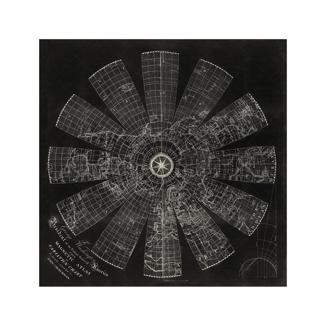 WORLD ATLAS MAGNETIC VARIATION Chart - Foundry