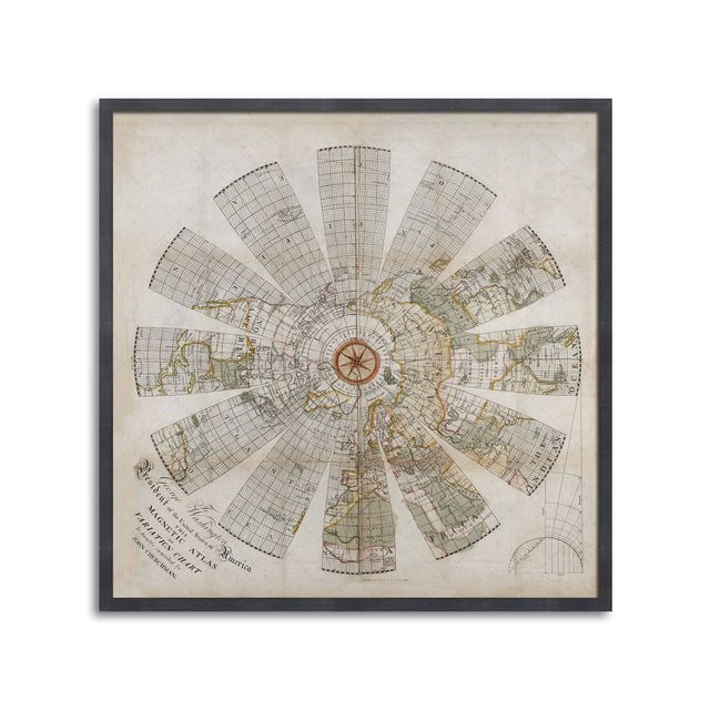WORLD ATLAS MAGNETIC VARIATION Chart - Foundry