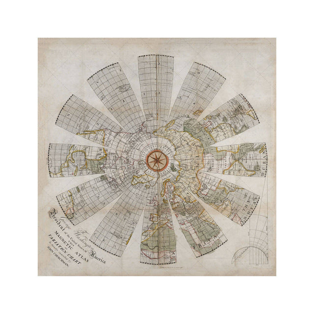 WORLD ATLAS MAGNETIC VARIATION Chart - Foundry