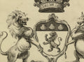 18TH C. ENGLISH ARMORIAL Engraving #6, Baronagium Genealogicum, Coat of Arms, Family Crest, Heraldry Print, Renaissance, Art, Medieval Crest