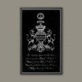 18TH C. ENGLISH ARMORIAL Engraving #7, Baronagium Genealogicum, Coat of Arms, Family Crest, Heraldry Print, Renaissance, Art, Medieval Crest