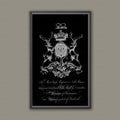 18TH C. ENGLISH ARMORIAL Engraving #9, Baronagium Genealogicum, Coat of Arms, Family Crest, Heraldry Print, Renaissance, Art, Medieval Crest