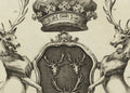 18TH C. ENGLISH ARMORIAL Engraving #9, Baronagium Genealogicum, Coat of Arms, Family Crest, Heraldry Print, Renaissance, Art, Medieval Crest