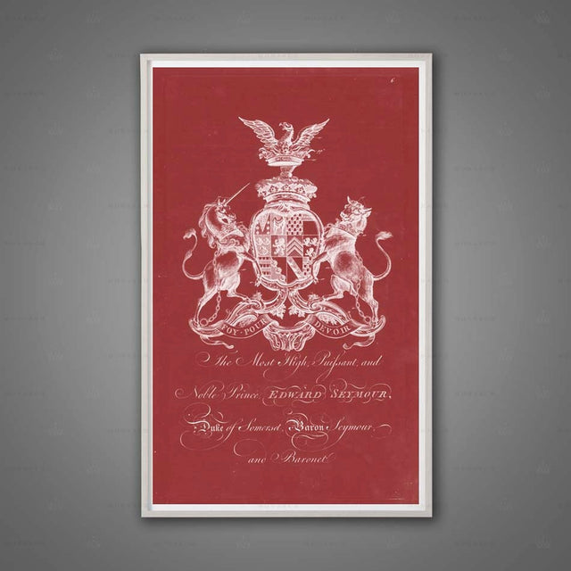 Coat of Arms Print #10, Family Crest, 18TH C. ENGLISH ARMORIAL Engraving, Family Crest, Heraldry Print, Renaissance, Art, Medieval Shield