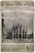 Vintage Italian Newspaper, Milan Full Cover, Circa 1887 Old Italian Newspaper, Milan Print, Milan Italy, Milan Wall Art, Large Poster, Como