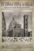 Vintage Italian Newspaper, Firenze Full Cover, Circa 1887 Old Italian Newspaper, Italian Decor, Italian Art, Florence Poster, Firenze Print