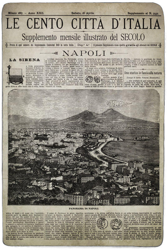 Vintage Italian Newspaper, Napoli Vintage Cover, Circa 1887 Old Italian Newspaper, Italian Decor, Italian Art, Rome Poster, Roma Print