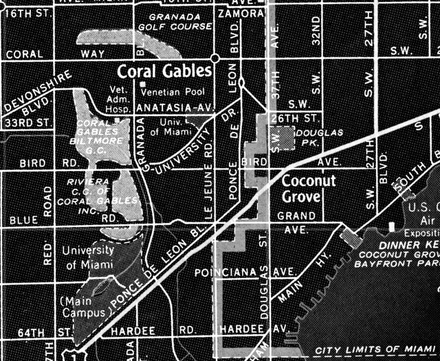 Miami City Map Print, Vintage Miami Map Artwork, Circa 1900s Lithograph Map of Florida Giclee Art, Coral Gables Map, Miami Beach, Fort Myers