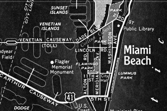 Miami City Map Print, Vintage Miami Map Artwork, Circa 1900s Lithograph Map of Florida Giclee Art, Coral Gables Map, Miami Beach, Fort Myers