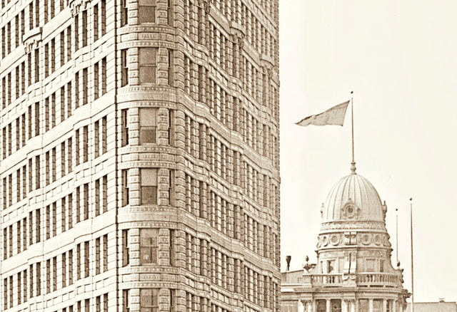 Flatiron Building, New York City, Vintage Architecture NYC, Flat Iron Building, Vintage Flatiron, Skyscraper Photos, Building Print, NYC Art