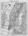 New York Map Print, Circa 1900s NYC Map, Vintage Map of New York Giclee Print, Map of Manhattan, NYC Prints. Vintage NYC Maps, TriBeCa Map