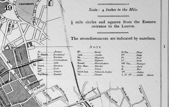 CIRCA 1883 LETTS MAP of Paris, Vintage Paris Map, Paris Map, Wall Map, Vintage Map, Old Map, Rustic Map, French Decor, Shabby Chic, Big Map