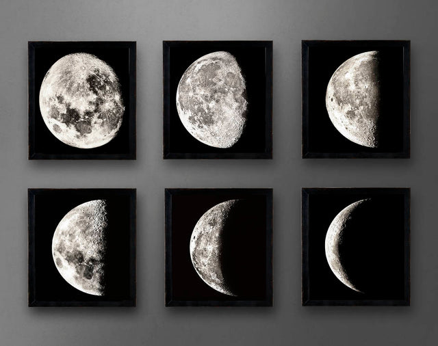 1896 MOON PHOTOGRAVURE PRINT, Lunar Phase 6, Moon Phase Art, Crescent Moon, Vintage Moon Print, Constellation Art, Astronomy Decor, Moon Art