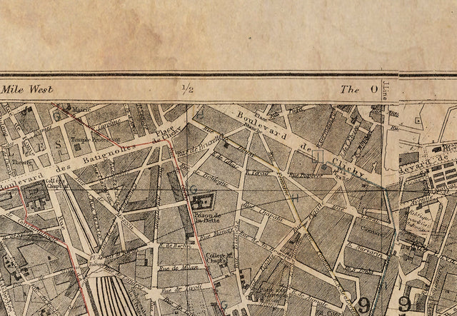 LETTS MAP of Paris, Retro City Map, Old Map of Paris, Vintage Style Paris Map, Rustic Map of Paris, Shabby Chic Paris, French Decor, Paris