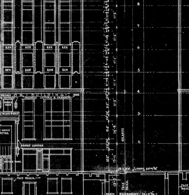 CHICAGO Carbide & Carbon Building Blueprint - Chicago Architecture - Blueprint, Old Blueprint Chicago - Blueprint Art - Blueprint Poster