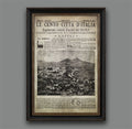 Vintage Italian Newspaper, Napoli Vintage Cover, Circa 1887 Old Italian Newspaper, Italian Decor, Italian Art, Rome Poster, Roma Print