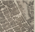 Paris Map - Turgot's 1739 Plan de Paris Map : Paris Panel map - Large Paris Map - Map of Paris, Big Paris Map - Turgot Paris Map - Sepia