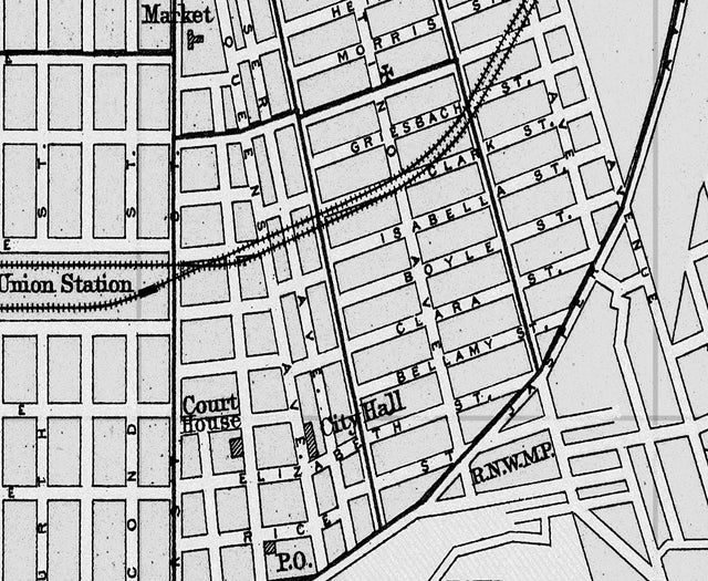 EDMONTON ALBERTA City Map - Vintage Canada - Edmonton Streets Map - Canada - Old Map of Edmonton - Big Edmonton Map - Downtown Edmonton Map