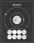 MARS ASTRONOMY 101 Art - PLANET Orbit - Solar System Print - Planets Art Print - Astronomy Print - Scientific Art