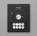 MARS ASTRONOMY 101 Art - PLANET Orbit - Solar System Print - Planets Art Print - Astronomy Print - Scientific Art