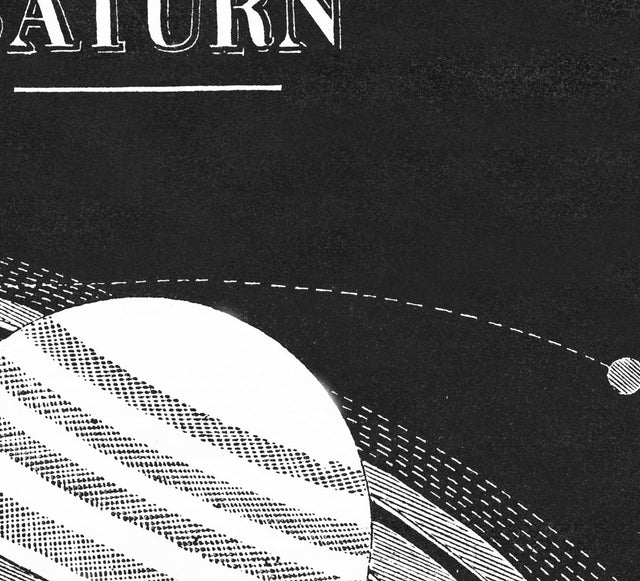SATURN ASTRONOMY 101 ART - Vintage Astronomy - Planet Saturn - Solar System Poster - Planetary Artwork - Astronomy Decor