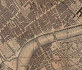 LONDON CITY MAP 1890, Fine Art Print, London Street Map, Map of London, London Tourist Map, London Print, Kensington, Mayfair, Westminster