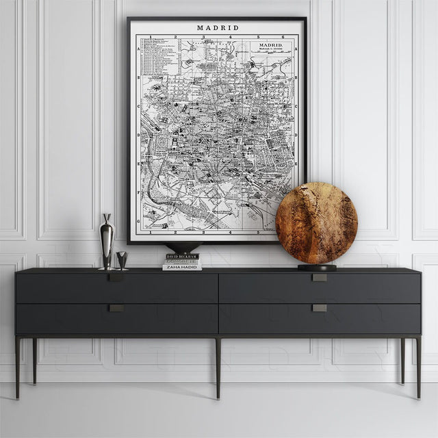 MADRID Street Map - Vintage Madrid Europe - Large Map Print - Madrid Spain Map - Old Town Madrid - City Map Madrid - Wall Map Madrid Espana