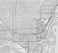 EDMONTON ALBERTA City Map - Vintage Canada - Edmonton Streets Map - Canada - Old Map of Edmonton - Big Edmonton Map - Downtown Edmonton Map