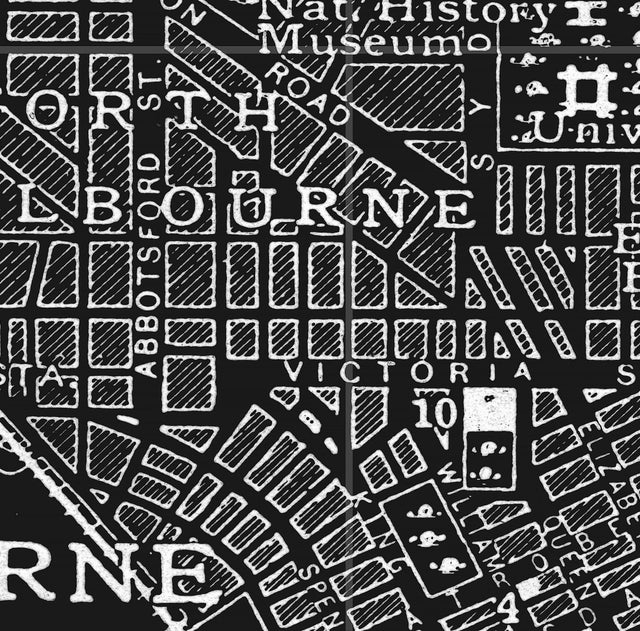 MELBOURNE CITY MAP : Vintage Melbourne Australia - Map of Melbourne - Melbourne Street Map - Detailed Map of Melbourne - Melbourne Wall Map