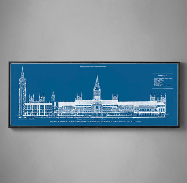 BIG BEN, BRITISH Parliament Plans, Westminster Palace, Elizabeth Tower, Big Ben Blueprints, London Architecture, London Art, London Print