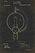 Patent Print : Vintage Thomas Edison - Electric Bulb - Edison Patent Art, Old Patent Print #6