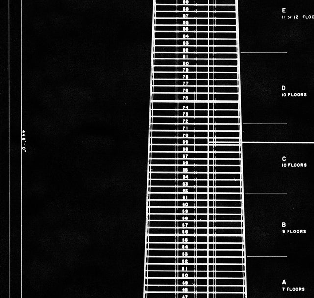 John Hancock Center Blueprint: Vintage Architecture - Hancock Tower - Blueprint - Chicago architecture