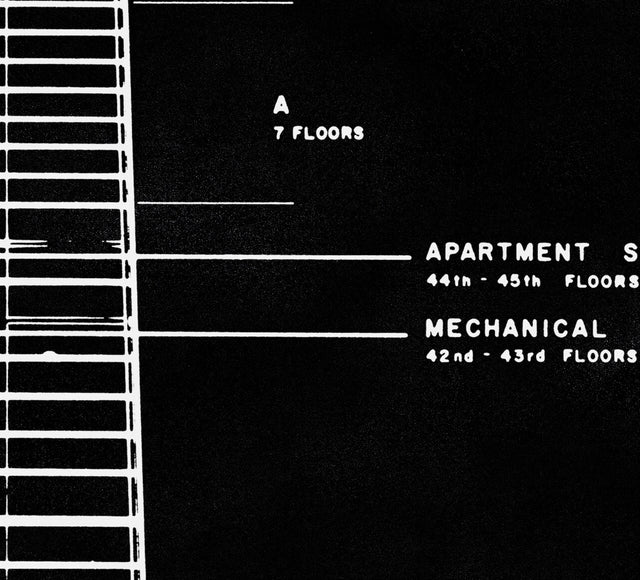 John Hancock Center Blueprint: Vintage Architecture - Hancock Tower - Blueprint - Chicago architecture