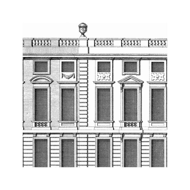 18TH C. ENGLISH TOWNHOUSE 6 - Vintage Architecture - Architecture Art - Colen Campbell - Inigo Jones - Chris Wren - British Architecture Art