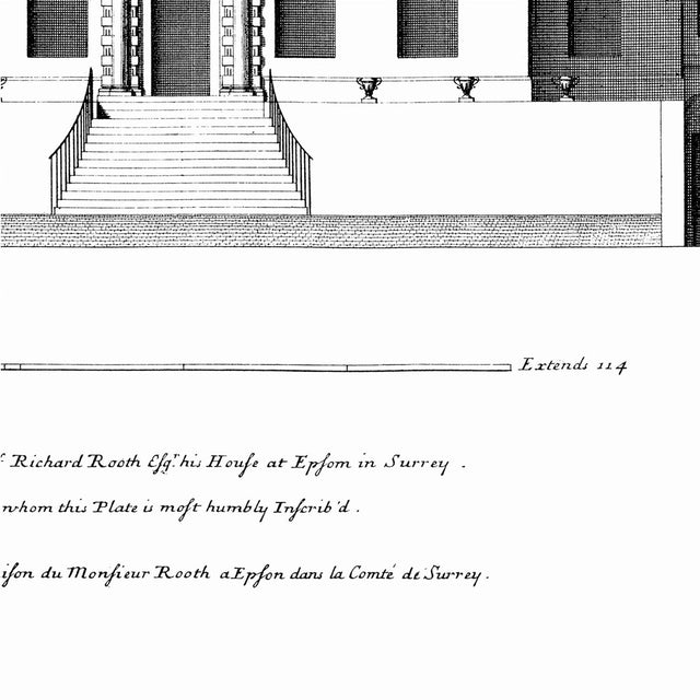 18TH C. ENGLISH TOWNHOUSE 4 - Classic Architecture - Architecture Plan - Housewarming Gift- Colen Campbell - Wall Art - English Architecture