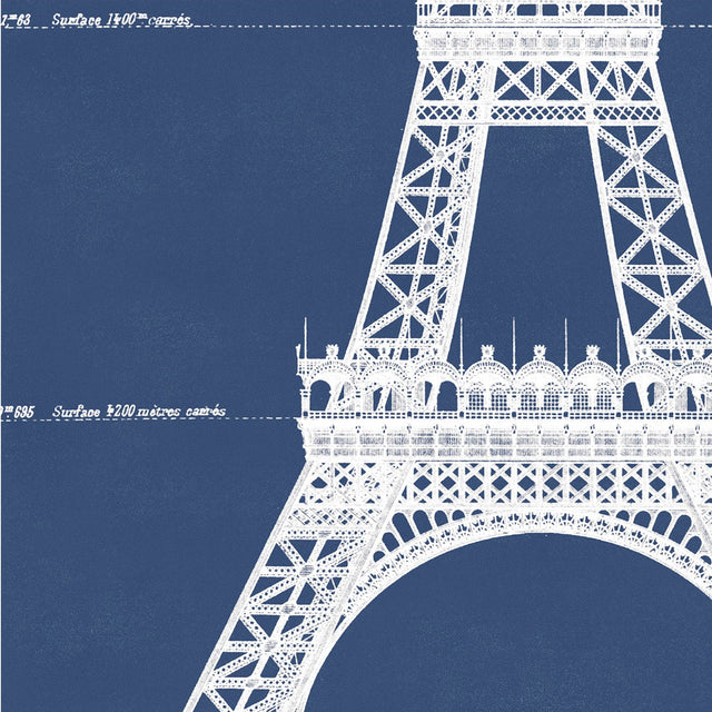 Eiffel Tower Blueprint, Vintage Eiffel Tower - Blue Print Art Print - Circa 1860s - Paris France - Gustav Eiffel - Tour Eiffel - French Art