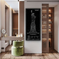 Statue of Liberty NYC Blueprint - Vintage Architecture - Lady Liberty New York - Gustave Eiffel - French Art - New York City